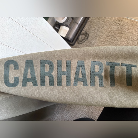 Carhartt Women’s Relax Fit Crewneck Sweater in Olive - Picture 3 of 4